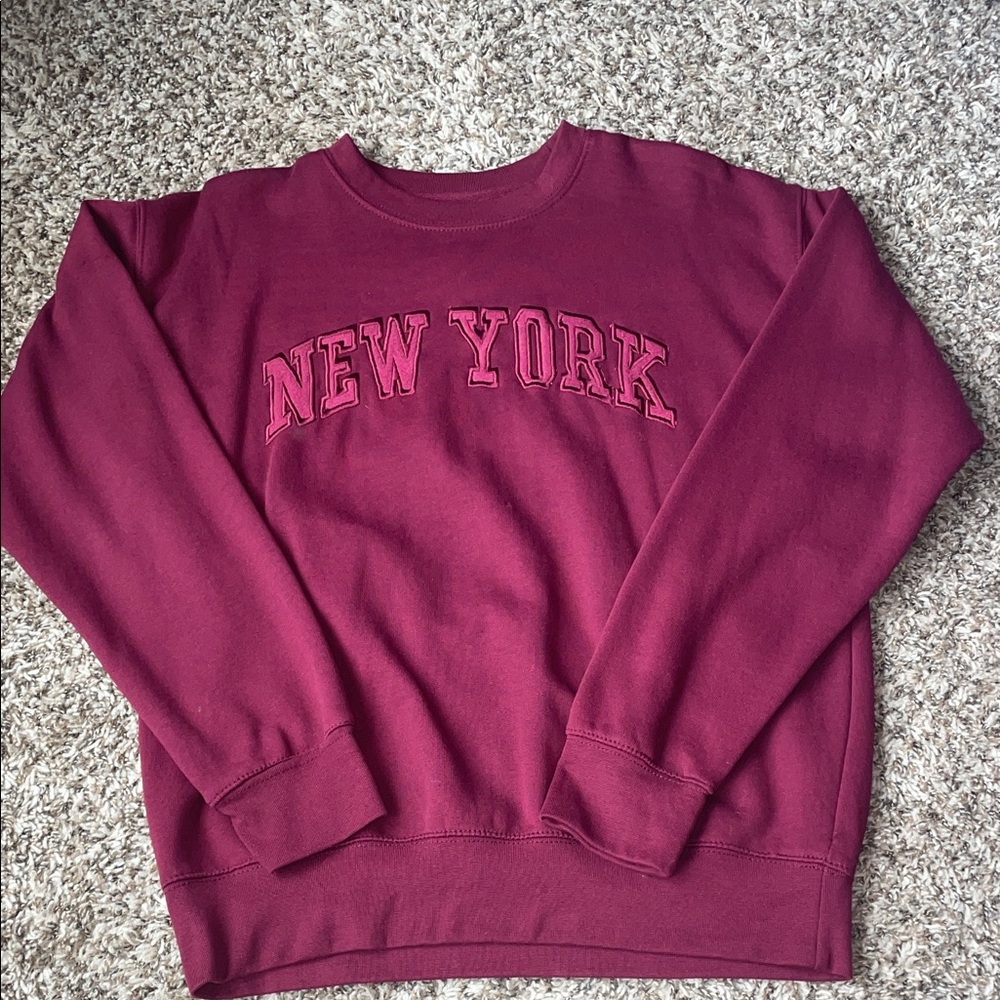 Burgundy New York Sweatshirt
